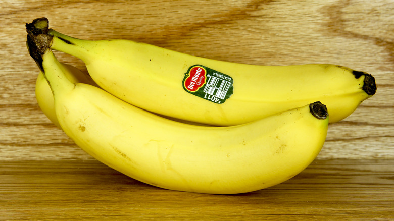 Bananas with Del Monte sticker