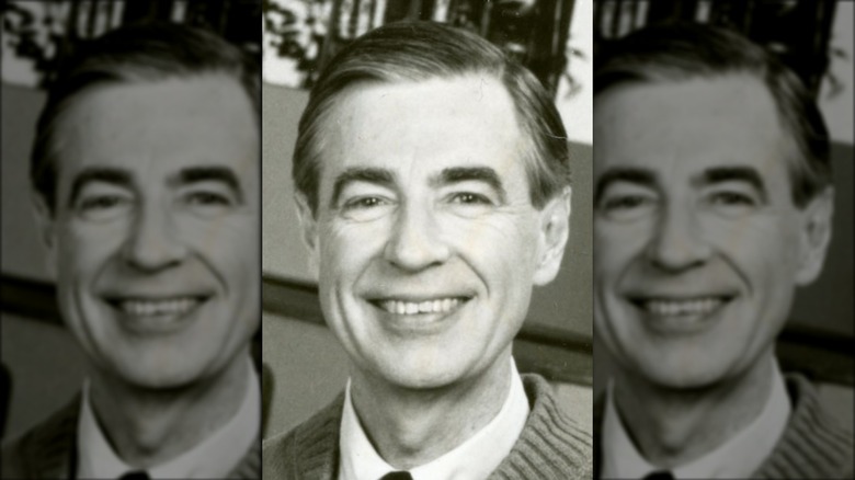 Mister Rogers on the set of his TV show