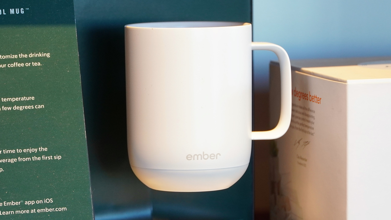 Ember Temperature Control Ceramic Mug Charging Coaster, White:  Coasters
