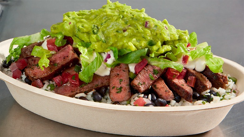 Chipotle carne asada bowl