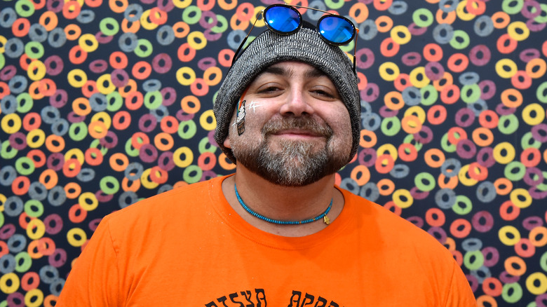 Duff Goldman in an orange T-shirt
