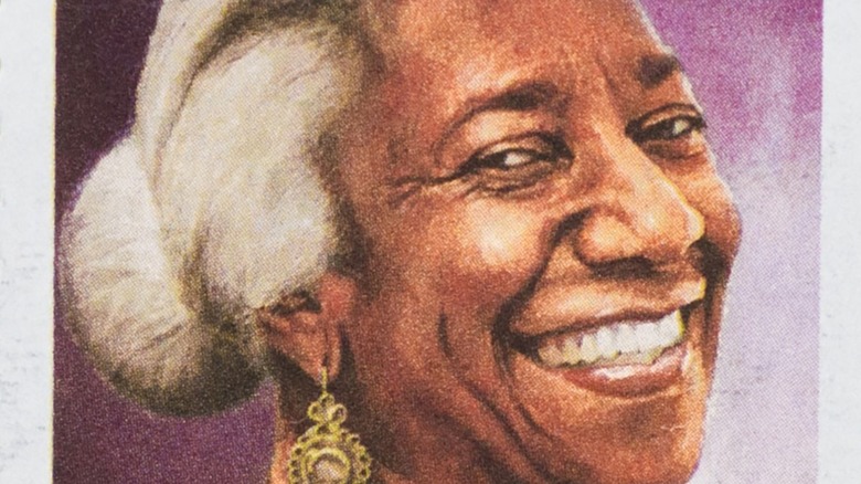 Postage stamp featuring the image of Edna Lewis 
