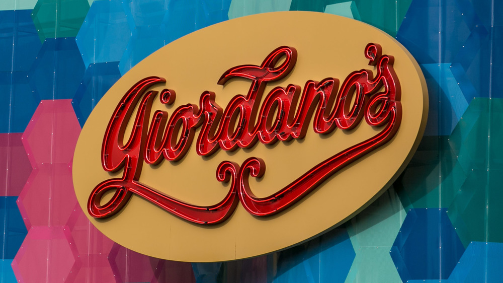 Giordano's sign outside of restaurant