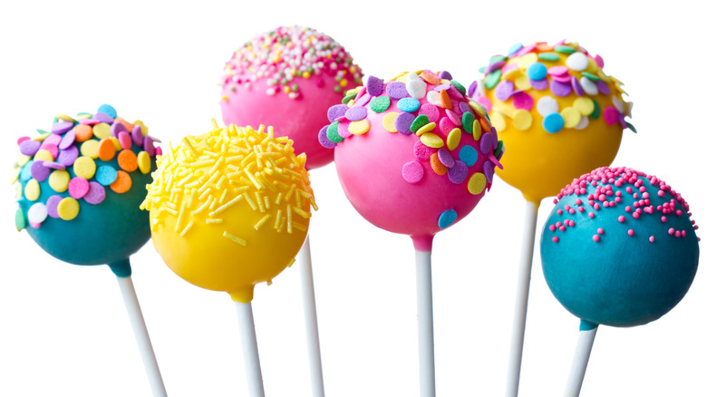 colorful cake pops