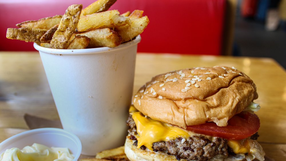 fries and burger