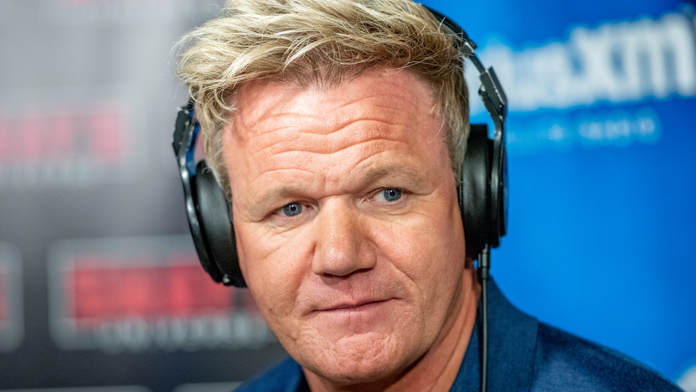 Gordon Ramsay with headphones on