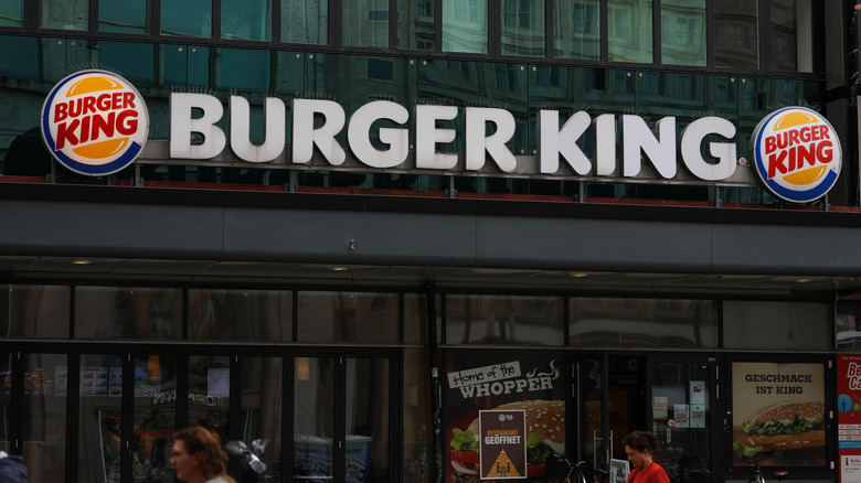 Burger King sign on outside of building 