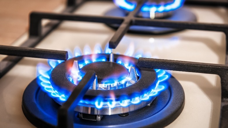 gas burner stovetop