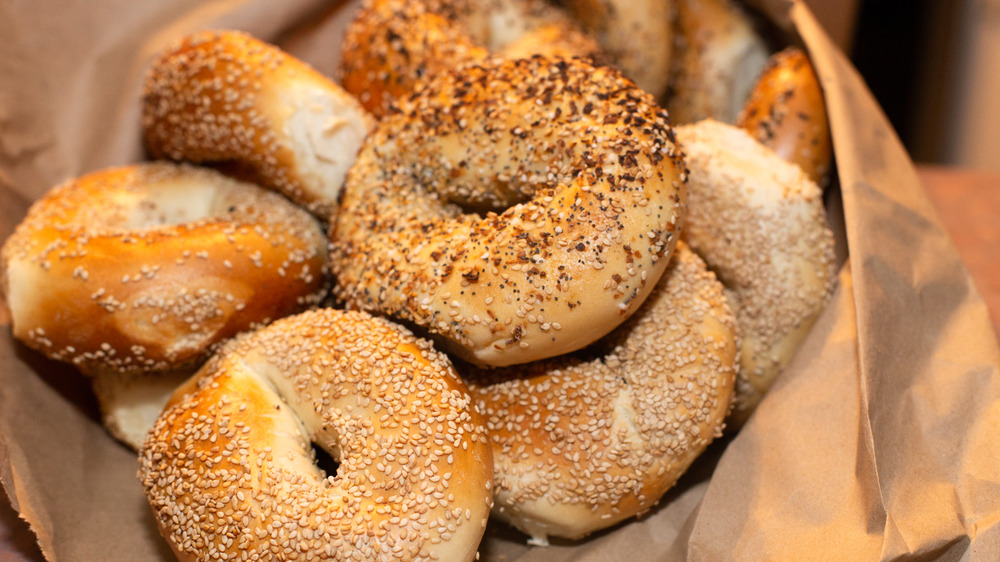 Bag of bagels seasoned