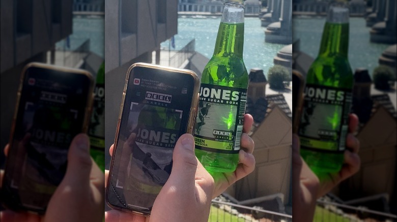 Scanning Jones Soda AR label