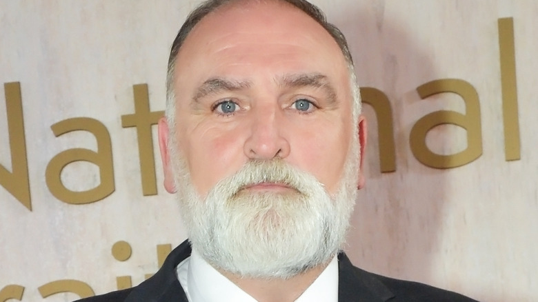 José Andrés stares with white beard