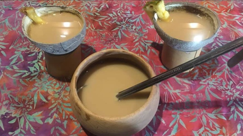 Kava drinks in three bowls