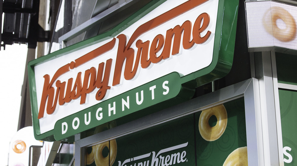 Krispy Kreme signage outside the store