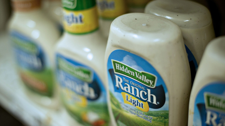 Bottles of ranch dressing