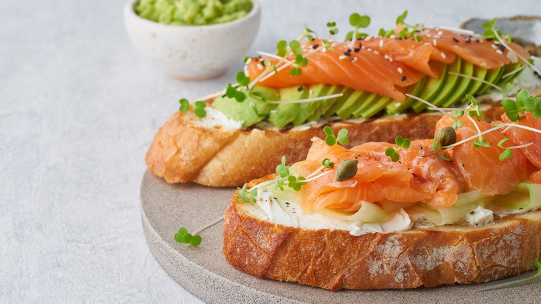 smoked salmon avocado toast