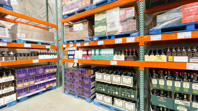 Costco liquor aisle