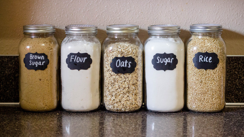 Mason jars for food storage