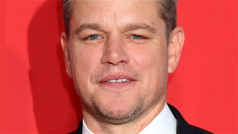 Matt Damon smiles in close-up