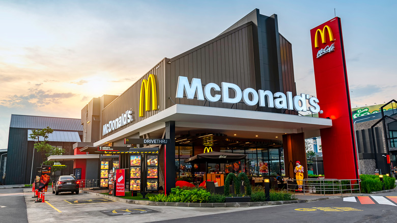 McDonald's restaurant at sunrise