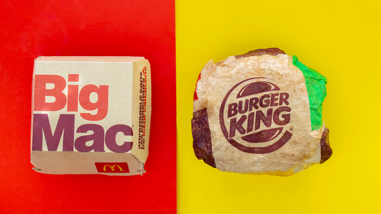 Big Mac and Burger King burger