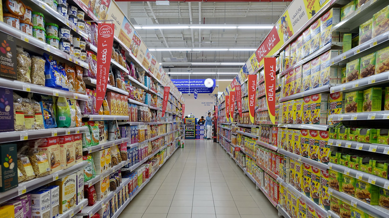 Walmart store aisle