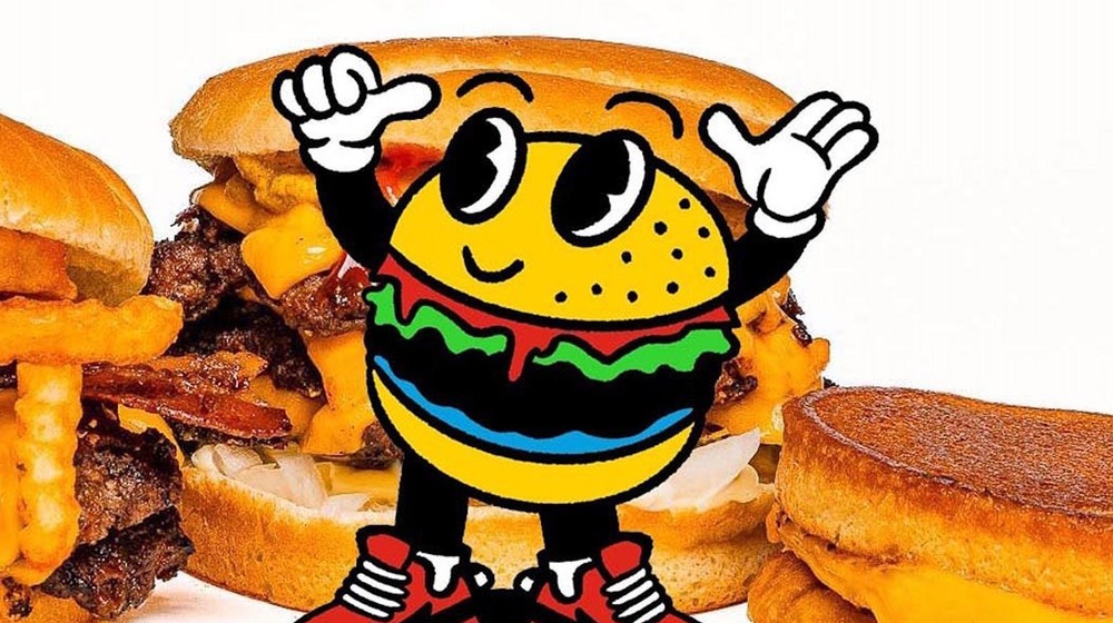 MrBeast Burger logo with food