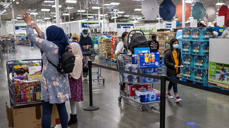 Shopping at Sam'c Club. 
