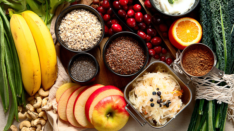 Fruit, grains, and other high-fiber foods