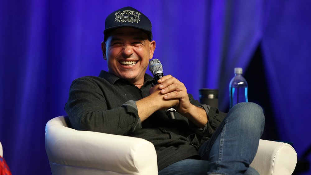 Chef Michael Symon speaks at an event