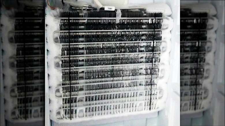 freezer coils with frost