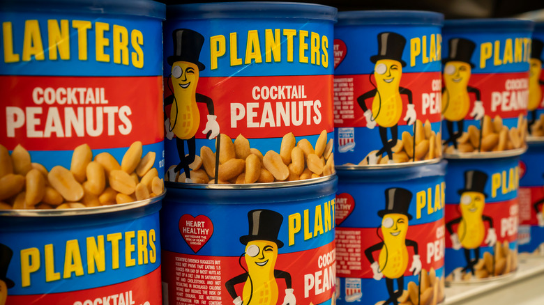 Tins of Planters cocktail peanuts