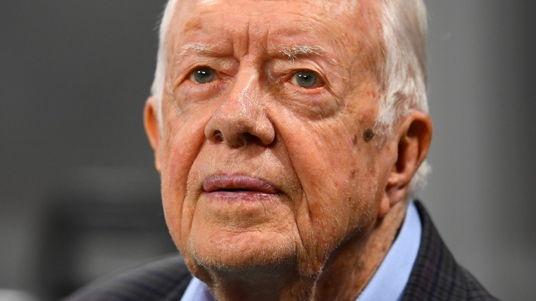 Jimmy Carter looking serious