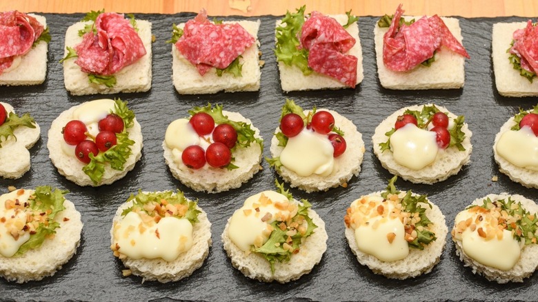 tray of finger foods