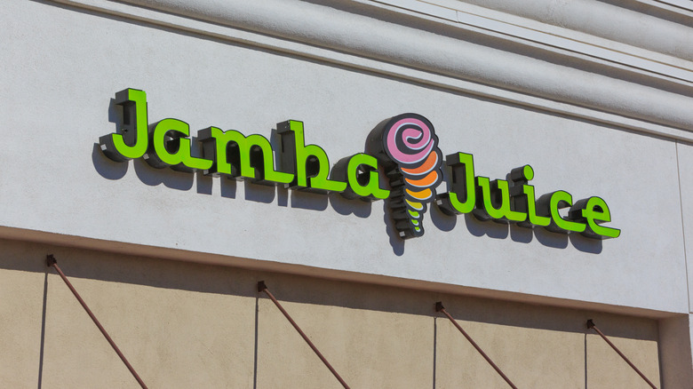 Outside a Jamba Juice store