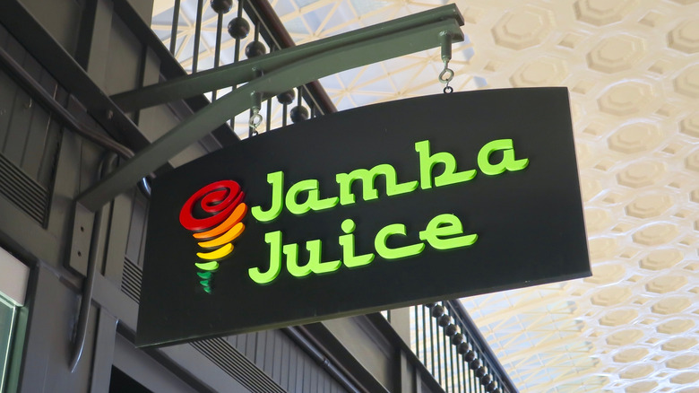 A Jamba Juice sign