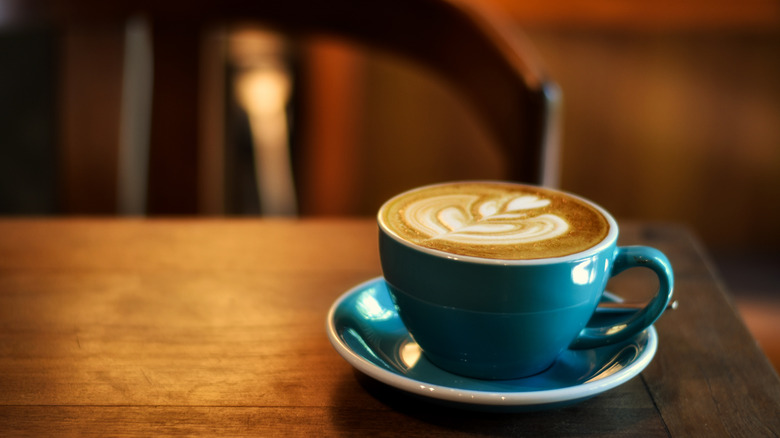 Cup of coffee on table