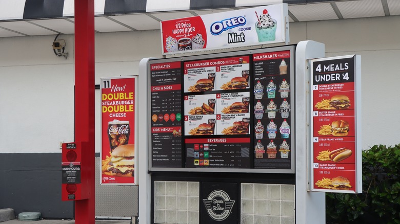 Steak 'N Shake drive-thru menu