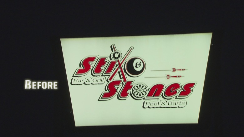 Stix and Stones bar sign