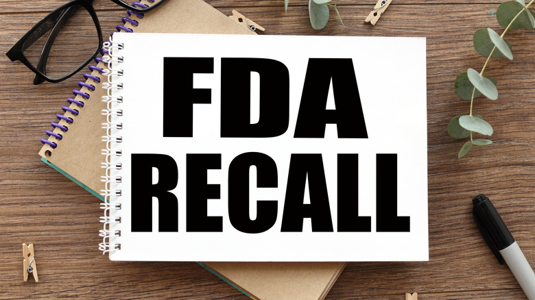 FDA recall sign 