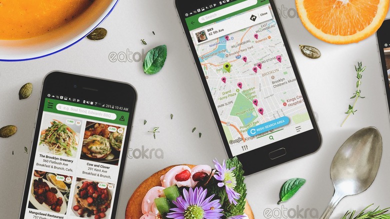 EatOkra app on smartphones