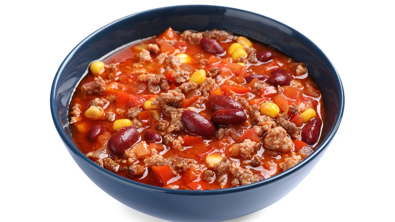 A bowl of chili con carne