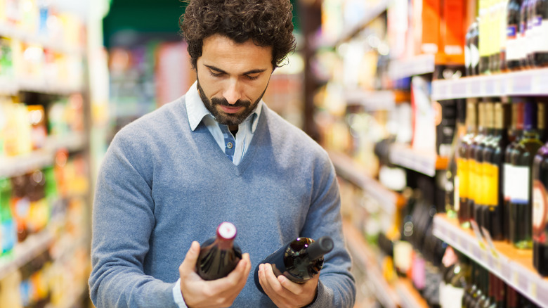 Man shopping for wine