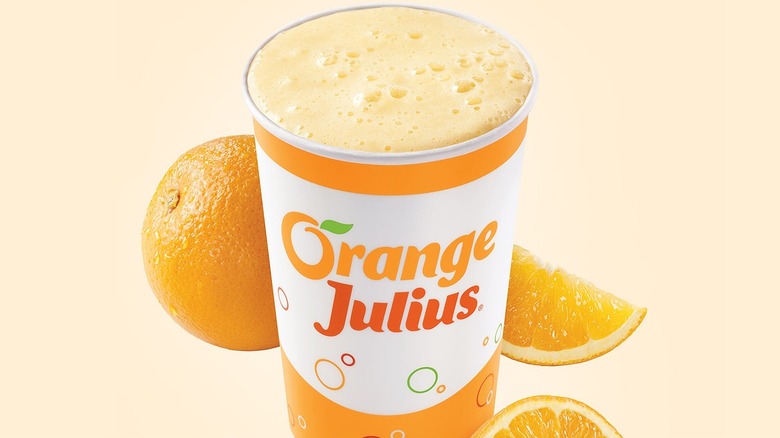 Orange Julius with fresh oranges