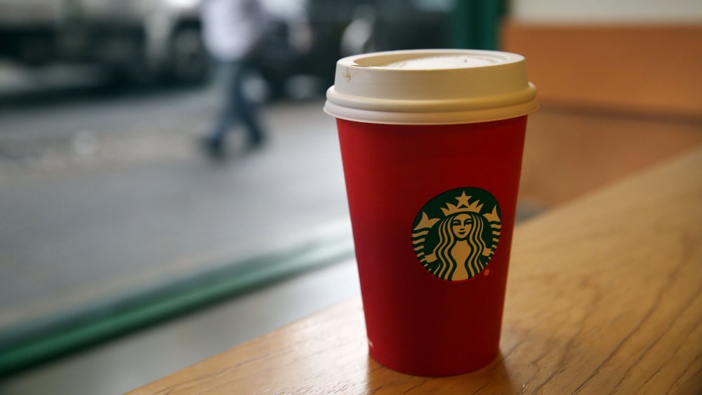 red Starbucks cup