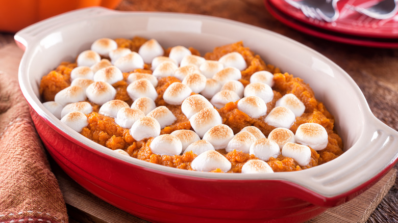 sweet potato casserole w/ marshmallows