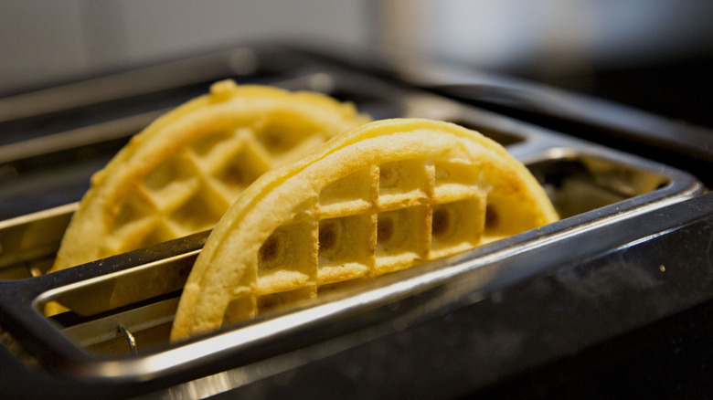 Waffles in toaster