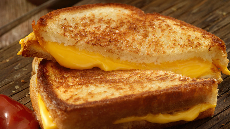 Grilled cheese closeup