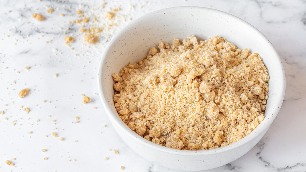 bowl of streusel topping