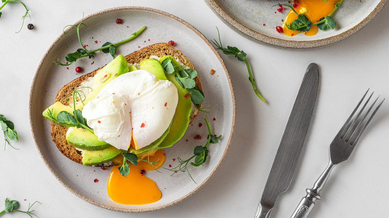 Poached egg on avocado toast