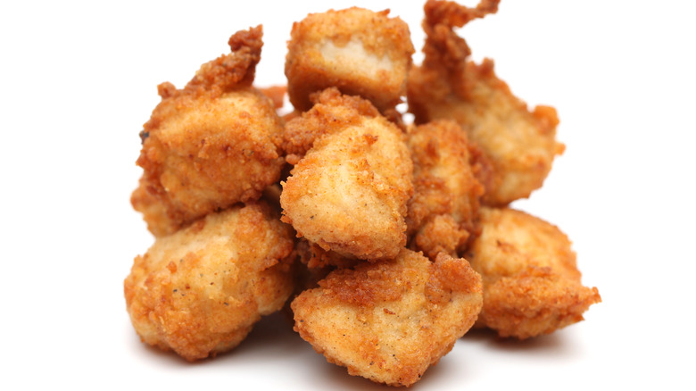 A pile of Chick-fil-A chicken nuggets